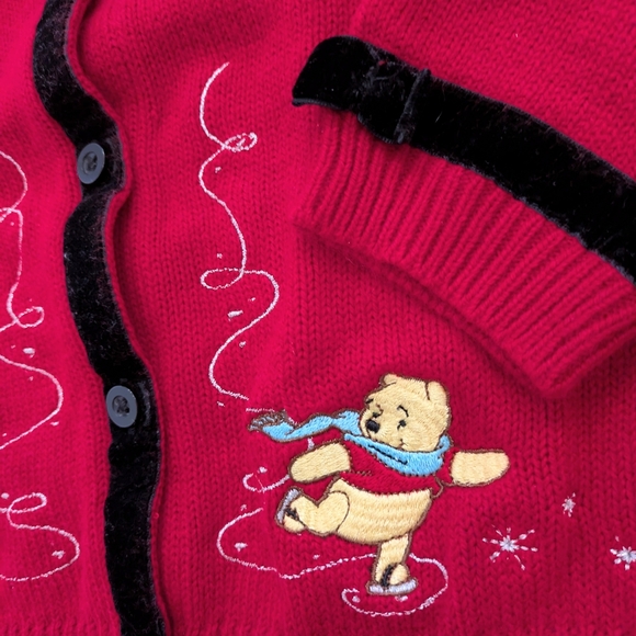 Y2K Disney Embroidered Winnie The Pooh Cardigan - Picture 3 of 6